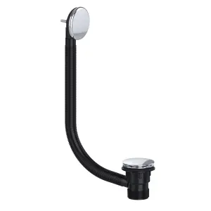 Chrome Lucia Waterfall Basin & Bath Shower Mixer Tap Pack Including Bath Waste