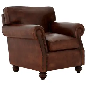 Buffalo Dark Brown Leather Armchair