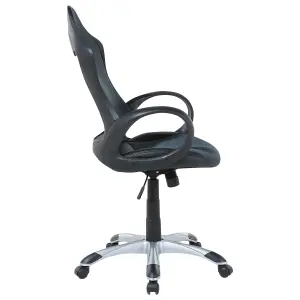 Beliani Retro Office Chair Grey iCHAIR