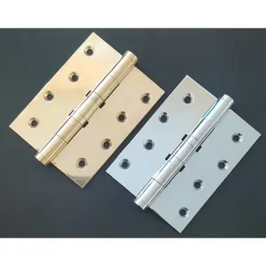 10cm H x 7.5cm W Butt Bearing Single Door Hinge Polished Brass