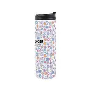 Influencer Travel Mug - Novelty Social Media & Marketing Gift - Stainless Steel Double-Walled Hot/Cold Drinks Travel Flask