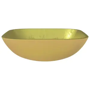 Berkfield Basin Glass 42x42x14 cm Gold