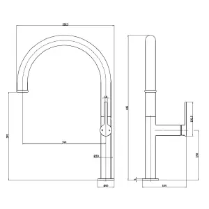 Astini Usk Gunmetal 435 Single Lever Kitchen Mixer Tap