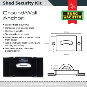 BURG-WACHTER SHED SECURITY KIT ALL IN ONE