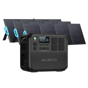 BLUETTI AC200L Portable Power station 2048Wh/2400Wh +3PCS 200W Solar Panel for Home& Outdoor Power Emergency Battery