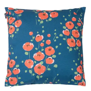 Veeva Meadow Print Set of 2 Navy Blue Outdoor Cushion