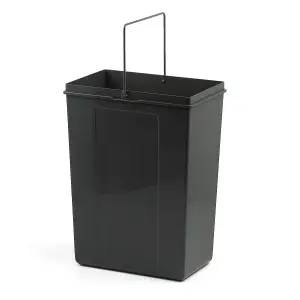 450mm Dark Grey Base Mounted Cabinet Bin 2 x 28L