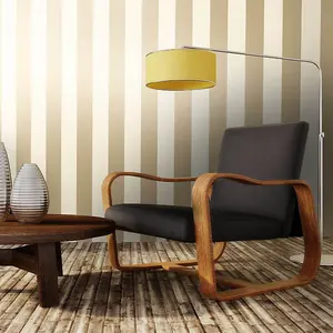 Holden Decor Dillan Stripe Cream Gold Smooth Wallpaper