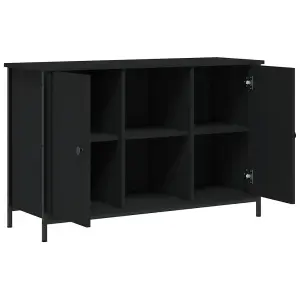 vidaXL TV Cabinet Black 100x35x65 cm Engineered Wood