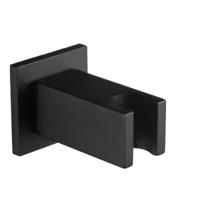 ENKI Black Square Brass Parking Bracket for Shower Head B22