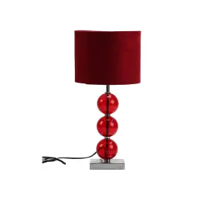 Interiors by Premier Mistro Burgundy Suede Effect Shade Table Lamp