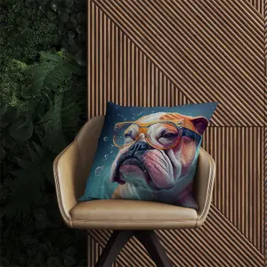 Bulldog Splashart Outdoor Cushion 60cm x 60cm