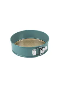 Prestige Nadiya Teal Round Carbon Steel Dishwasher Safe Non-Stick Springform Bakeware Cake Tin 9"