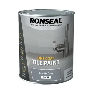 Ronseal One Coat Tile Paint Granite Grey 750ml