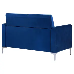 2 Seater Velvet Sofa Navy Blue FENES