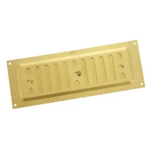 9" x 3" Adjustable Vent Brass Anodised Aluminium/Metal Grille Ventilation Cover