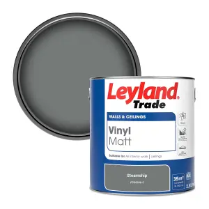 Leyland Trade Vinyl Matt Walls & Ceilings Emulsion Paint Steamship (PPG0996-5) 2.5L