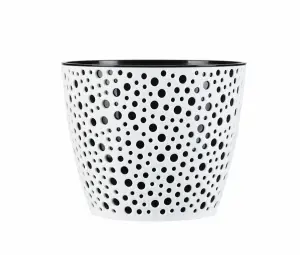 Flowerpot plant pot planter Elza Plastic Crystal Modern Decorative Black 11cm