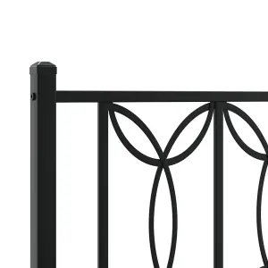 Berkfield Metal Bed Frame without Mattress with Footboard Black 90x190cm