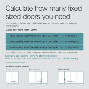 Classic Mirrored Graphite 2 door Sliding Wardrobe Door kit (H)2260mm (W)1185mm