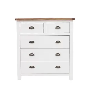 Lovere 5 Drawer Chest of Drawers Brass Cup Handle