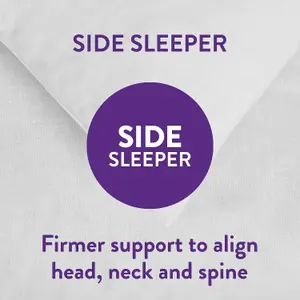 Slumberdown Climate Control Pillows 4 Pack Temperature Regulating Firm Support Side Sleeper for Neck Pain Relief Cool 48cmx74cm