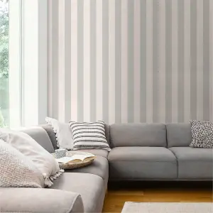 Muriva Pink Stripe Shimmer effect Embossed Wallpaper