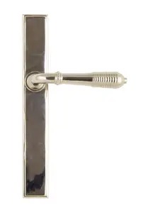 From The Anvil Polished Nickel Reeded Slimline Lever Latch Set