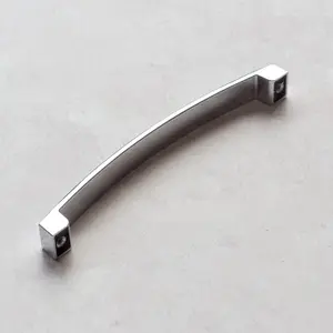 Polished Chrome Square Bridge Kitchen Cabinet Handle 160mm Cupboard Drawer Door Wardrobe Furniture Replacement Upcycle