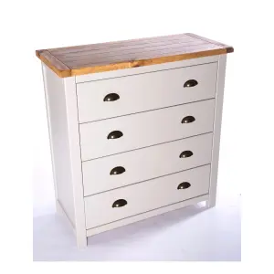 Argenta 4 Drawer Chest of Drawers Brass Cup Handle