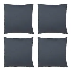 Veeva Indoor Outdoor Cushion Set of 4 Slate Grey Water Resistant Cushions