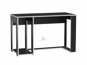 Ryker Gaming Desk Computer Table Workstation, Black With Grey Trim