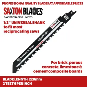 Saxton R228BC Reciprocating Saw Blade for Concrete, Brick, Limescale and Cement