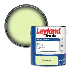 Leyland Trade Vinyl Matt Walls & Ceilings Emulsion Paint (S 0530-G40Y) 2.5L