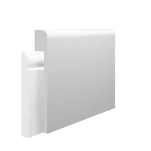 Skirting World Bullnose MDF Skirting Board Cover - 170mm x 25mm x 3050mm, Primed