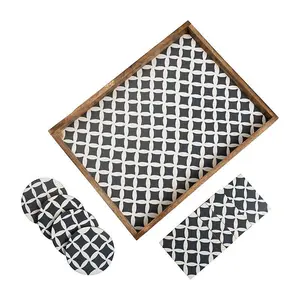 Penguin Home Diamond Design Serving Tray Coasters set