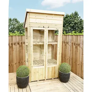 7 X 2 Pressure Treated Tongue And Groove Pent Mini Greenhouse