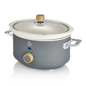 Swan Nordic Slate Grey 3.5 Litre Slow Cooker