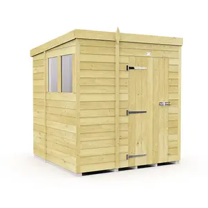 DIY Sheds 7x6 Pent Shed - Single Door With Windows