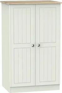 Como Ready Assembled Modern Grey Oak Effect Midi Double Wardrobe (h)1270mm (w)770mm (d)540mm