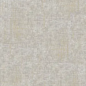 Paoletti Luxe Serafina Champagne Gold Embossed Metallic Vinyl Wallpaper