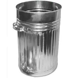 Extra Large Galvanised Bin Retro  Style Bin - 130L Steel Bin