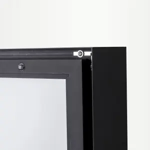 Edge-Black 1200, Illuminated rectangular wall mirror with Black Frame, with LED 120x75x55 cm Black