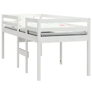 Berkfield High Sleeper Bed White 80x200 cm Solid Wood Pine