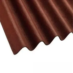 PACK OF 5 (Total 5 Units) - Premium Corrugated 2.6mm Thick Bitumen Red Roof Sheets - 2000mm x 950mm (855mm Cover)