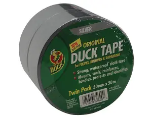 Duck Tape Original 50Mm X 50M Silver (Pack Of 2)