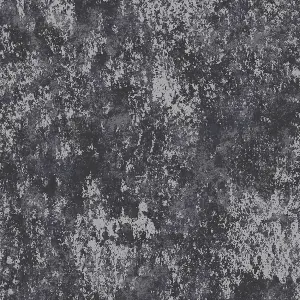 Galerie Metallic Fx Black Silver Metallic Industrial Texture Textured Wallpaper