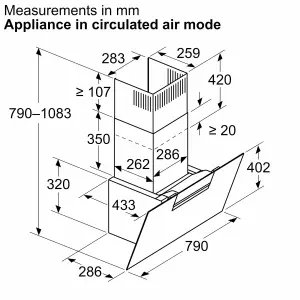 Bosch Series 4 DWK87FN60B Metal & plastic Angled Cooker hood (W)79cm - Black
