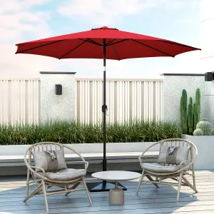 Costway 3m Patio Umbrella Outdoor Garden Heavy Duty Table Umbrella w/ 8 ribs