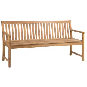 Garden Bench VIVARA Certified Acacia Wood Light Wood